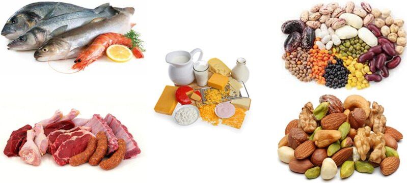 Prodotti proteici in una dieta proteica